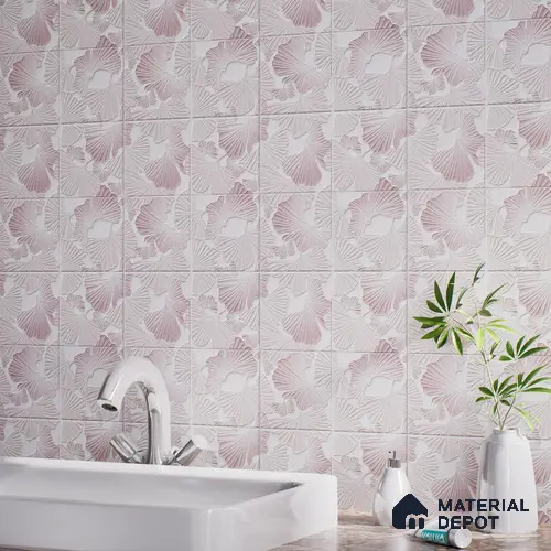 Floral Wall Tile TL 07244 C Florina 4002 Granula 1 ft x 1 ft Ceramic Matte Finish - 9 mm  | 2 mm Spacer is Mandatory | Please Expect a Slight Variation of Pattern